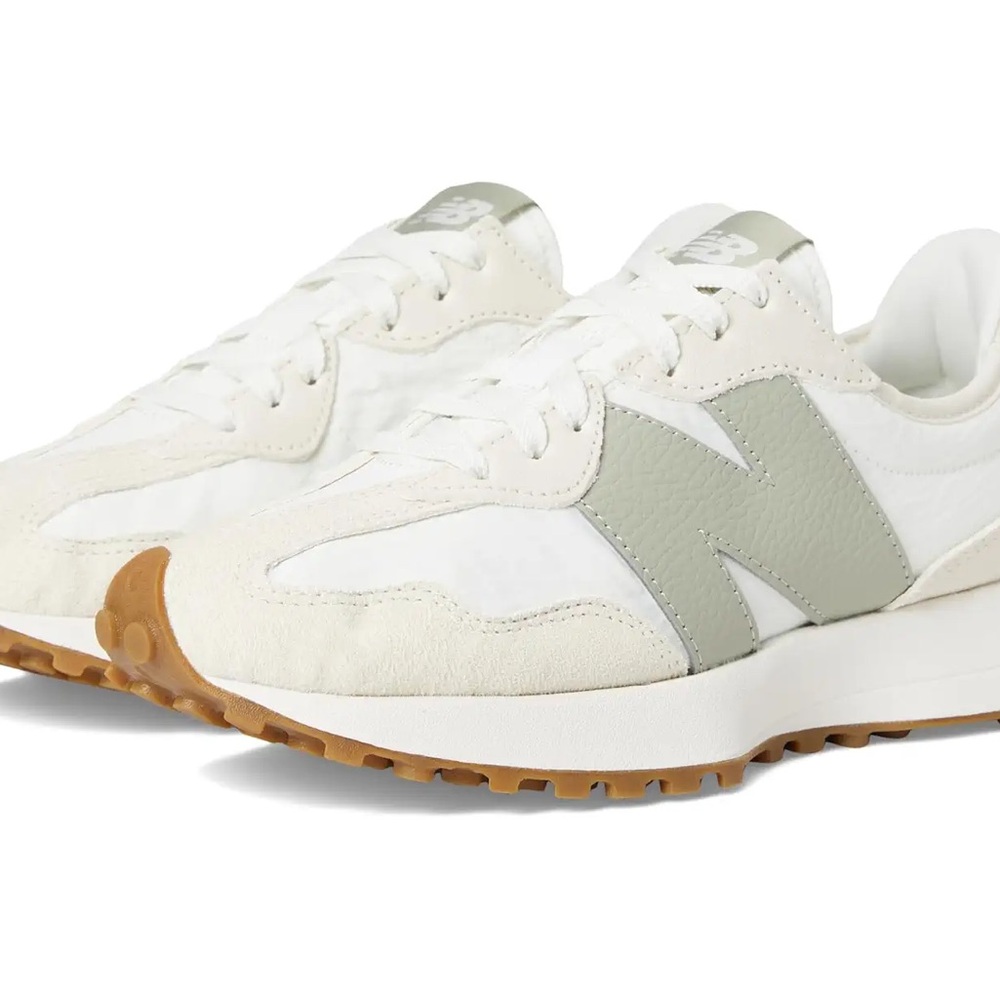New Balance Women's Cream and Gray Sneakers